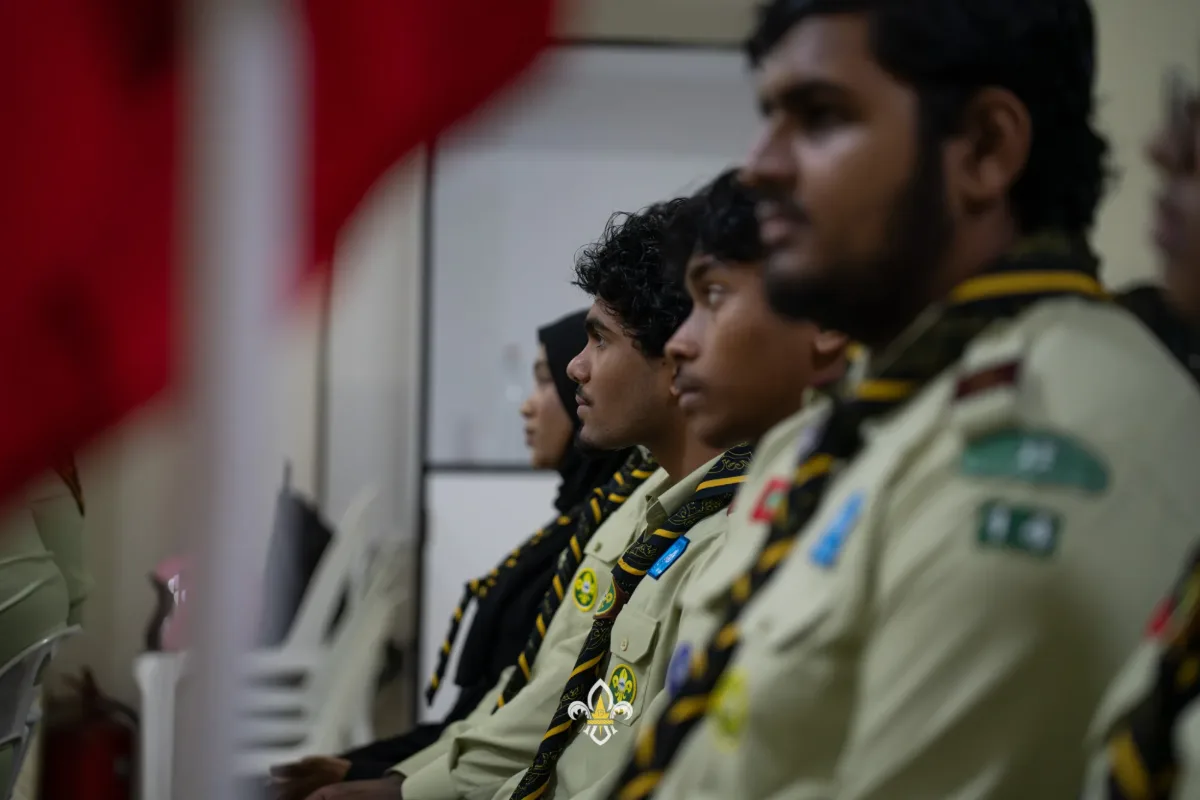 A side view of Rovers sitting together during the ceremony.